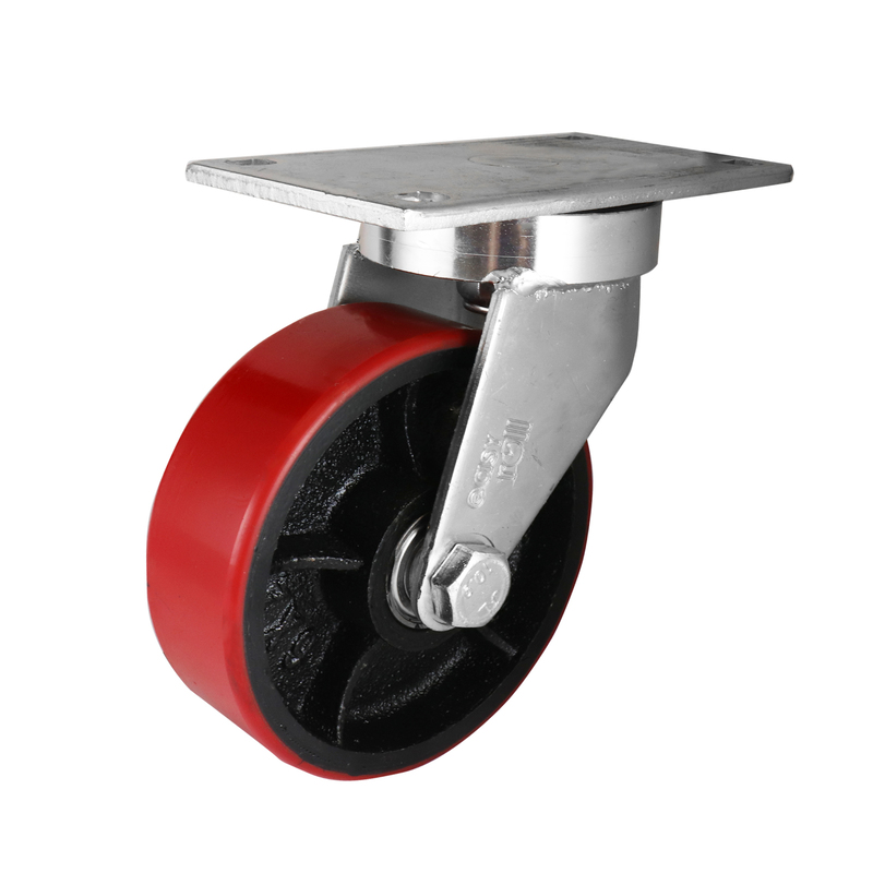 Easyroll 150mm Urethane on Cast Iron Swivel Plate Mount Castors J7 ...