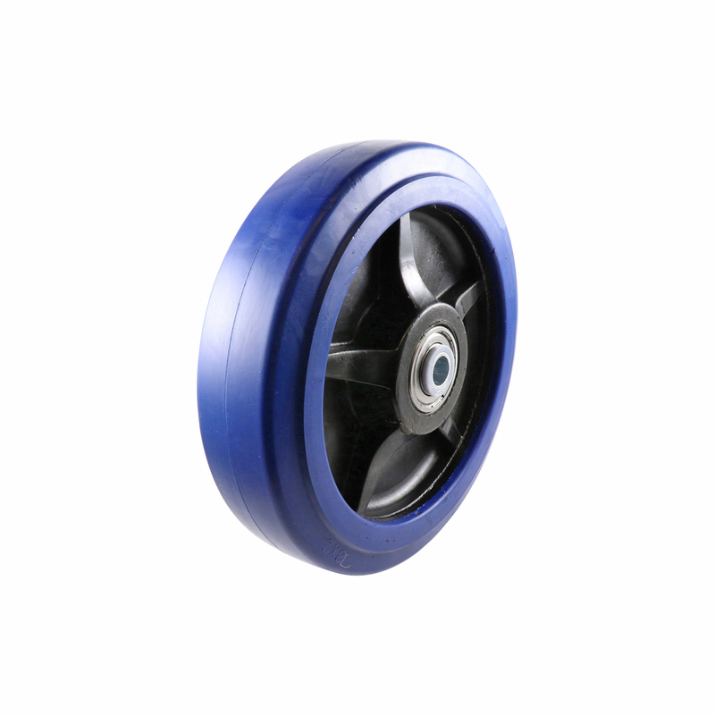 Easyroll 200mm Elastic Rubber/ Nylon Wheels 400Kg Load Capacity 20mm Bore 1  PC