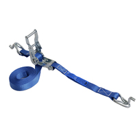 Fasty Ratchet Tie Down with Hook & Keeper - 2PC, 5M x 25mm 500kg Blue 1PC